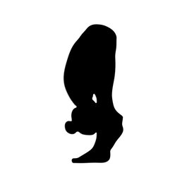 Wallity Yoga 26 Escultura de Pared de Metal Negra